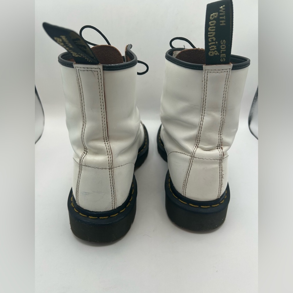 Vintage Dr. Martens White Bex Toe Cap 1460 Lace up Boot Made In England W 11 - Picture 11 of 11